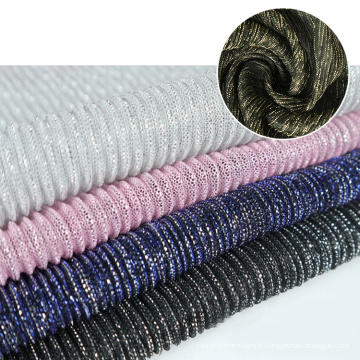 Textiles mince en mailles de fantaisie en tissu en tissu lurex vêtements tejidos con lirex tissu stocklot